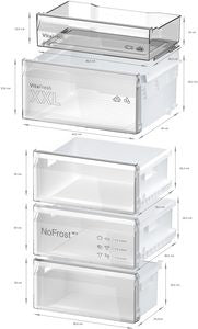 KGN392WDFG, Free-standing fridge-freezer with freezer at bottom