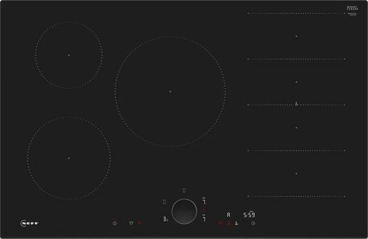 Neff T68FUV4L0 N90 80cm Induction Hob, Black