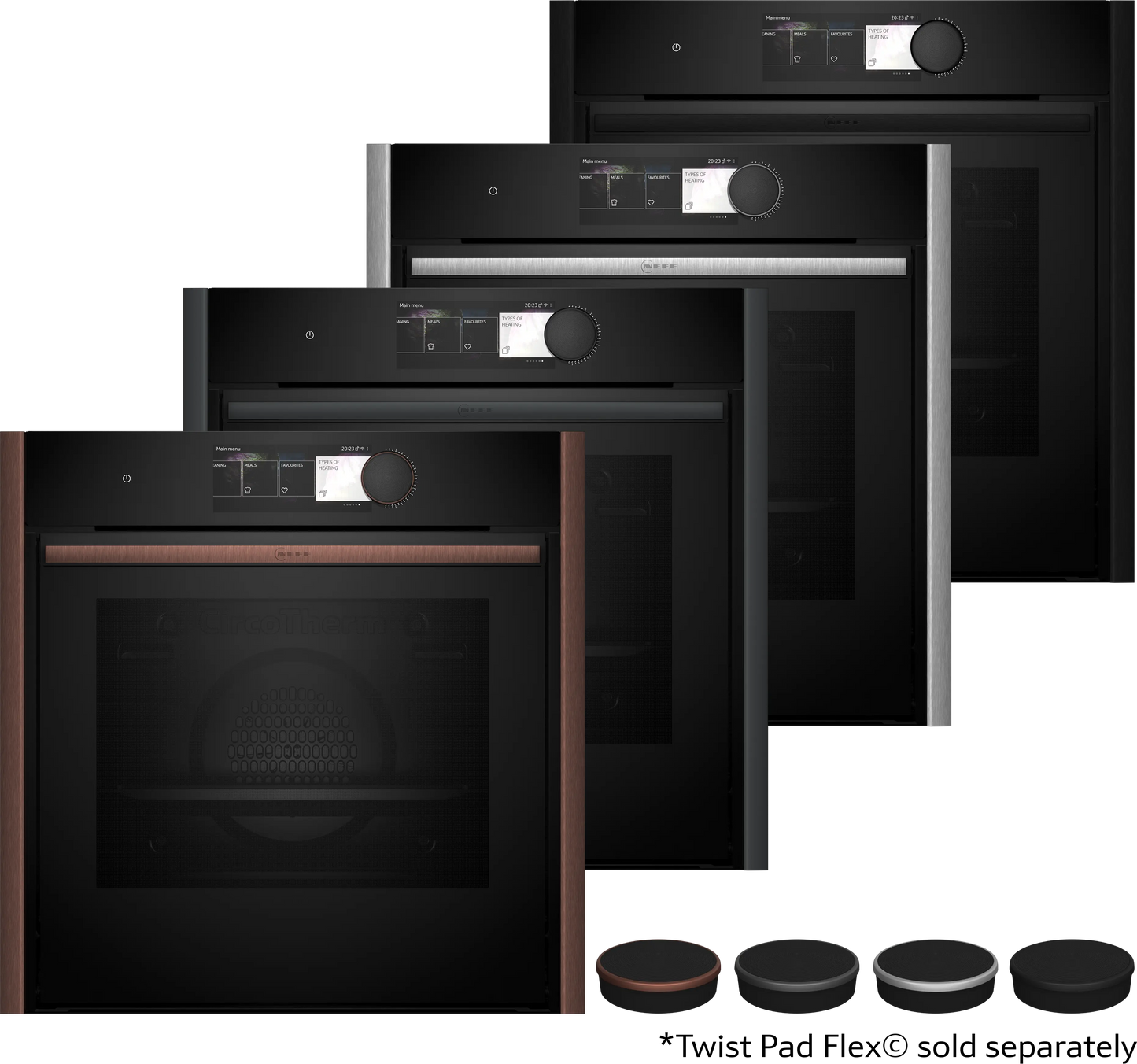 Neff B69FY5CX0 N90, Built-in oven with steam function, 60 x 60 cm, Flex Design