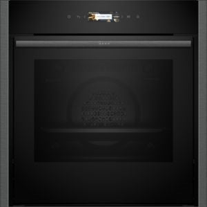 Neff N70 Slide and Hide B54CR71G0B Built-In Electric Single Oven, Graphite Grey with Pyrolytic Cleaning, A+ Rated