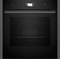 Neff N90 Slide and Hide B64CS71G0B Built-In Electric Single Oven, Graphite Grey with Pyrolytic Cleaning, A+ Rated