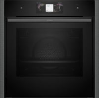 NEFF N90 Slide & Hide® B64VT73G0B Wifi Connected Built In Electric Single Oven with Pyrolytic Cleaning - Graphite - A+ Rated