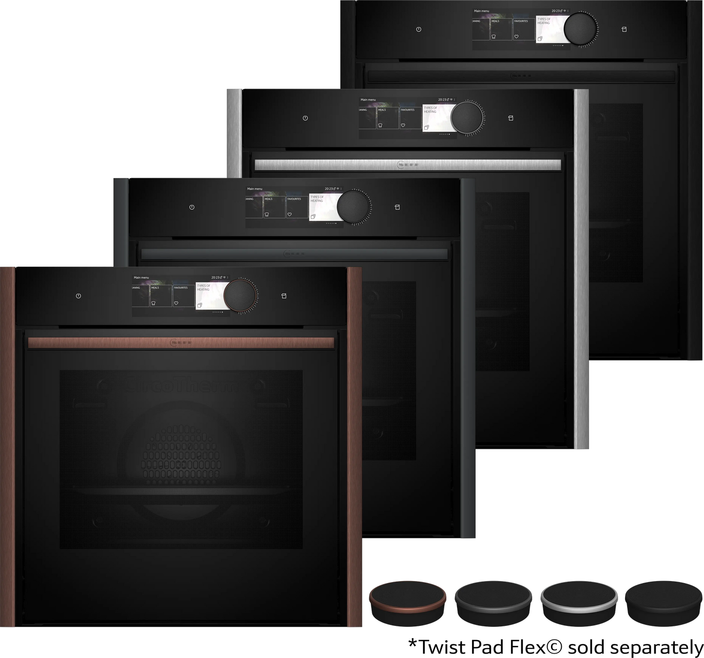 NEFF B69VY7MY0 N90 Built-in oven with added steam function 60 x 60 cm Flex Design