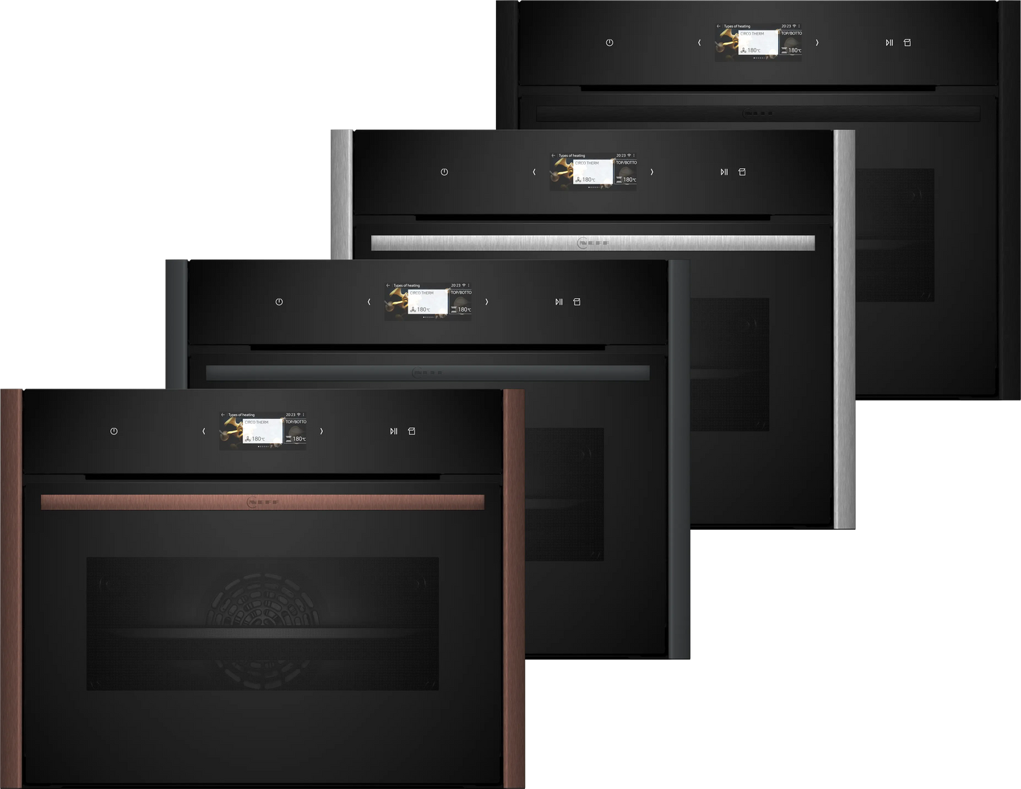 Neff C29FS3AY0 N 90, Built-in compact oven with steam function, 60 x 45 cm, Flex Design