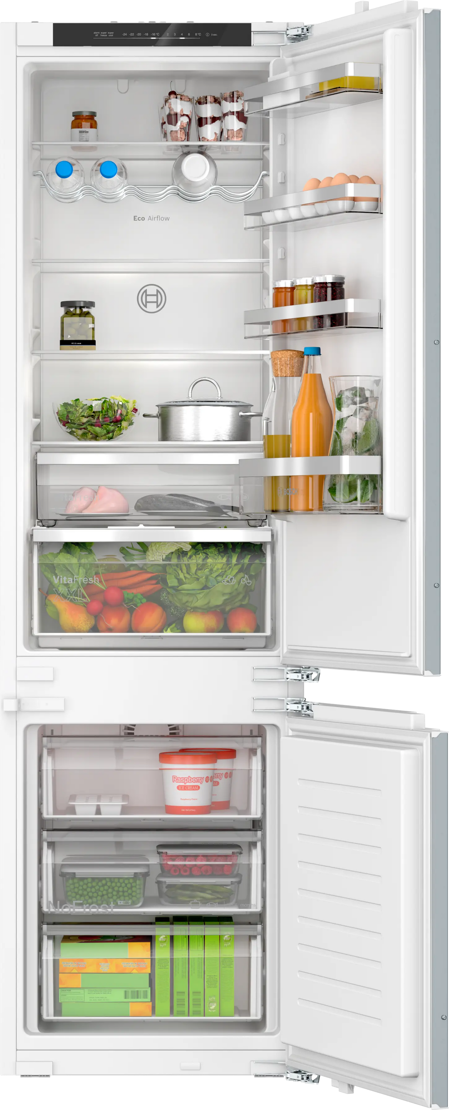 Bosch KIN96VFD0 Series 4 No Frost Integrated Fridge Freezer, Fixed Hinge, 70/30, D Rated
