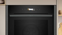 Neff N70 Slide and Hide B54CR71G0B Built-In Electric Single Oven, Graphite Grey with Pyrolytic Cleaning, A+ Rated