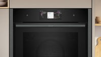 NEFF N90 Slide & Hide® B64VT73G0B Wifi Connected Built In Electric Single Oven with Pyrolytic Cleaning - Graphite - A+ Rated
