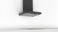 Bosch DWB66BC60B Series 2 60cm Chimney Cooker Hood, Black, B Rated
