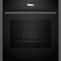 Neff B24CR31G0B Slide and Hide N70 Built-In Electric Single Oven, Graphite Grey, A+ Rated
