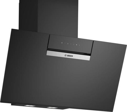 Bosch DWK87FN60B Series 4 80cm Chimney Cooker Hood, Black, A+ Rated
