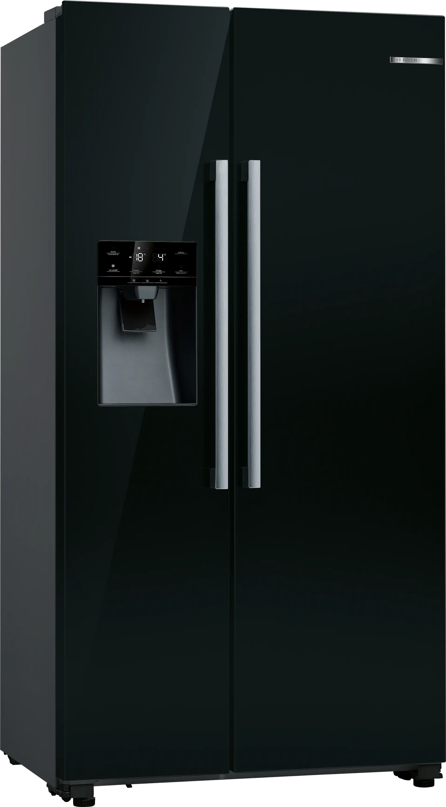 Bosch KAD93ABEP Series 6 American Fridge Freezer, Plumbed, Black, E Rated