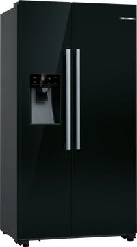 Bosch KAD93ABEP Series 6 American Fridge Freezer, Plumbed, Black, E Rated