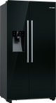 Bosch KAD93ABEP Series 6 American Fridge Freezer, Plumbed, Black, E Rated