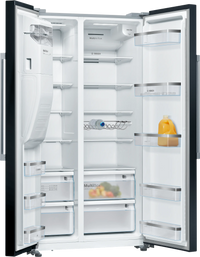 Bosch KAD93ABEP Series 6 American Fridge Freezer, Plumbed, Black, E Rated