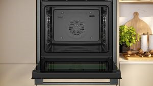 Neff B24CR31G0B Slide and Hide N70 Built-In Electric Single Oven, Graphite Grey, A+ Rated