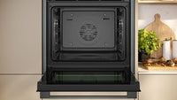 Neff B24CR31G0B Slide and Hide N70 Built-In Electric Single Oven, Graphite Grey, A+ Rated