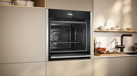 Neff N70 Slide and Hide B54CR71N0B Built-In Electric Single Oven with Pyrolytic Cleaning, Stainless Steel, A+ Rated