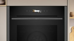 Neff B24CR31G0B Slide and Hide N70 Built-In Electric Single Oven, Graphite Grey, A+ Rated