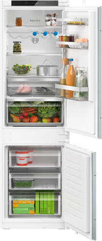Bosch KIN86VSE0G Series 4 Frost Free Integrated Fridge Freezer, Sliding Hinge, 60/40, White, E Rated