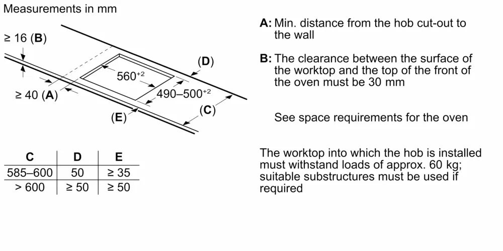 Neff T66FHX4L0 N70 59cm Induction Hob, Black