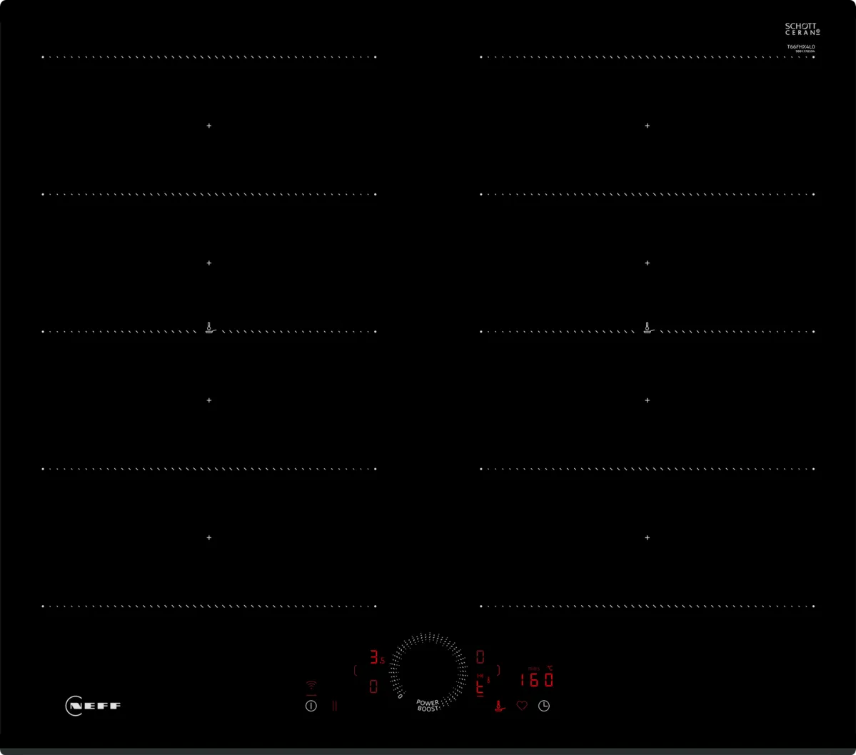 Neff T66FHX4L0 N70 59cm Induction Hob, Black