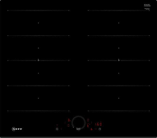 Neff T66FHX4L0 N70 59cm Induction Hob, Black