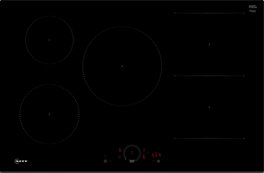 Neff T58FHW1L0 N70 80cm Induction Hob, Black