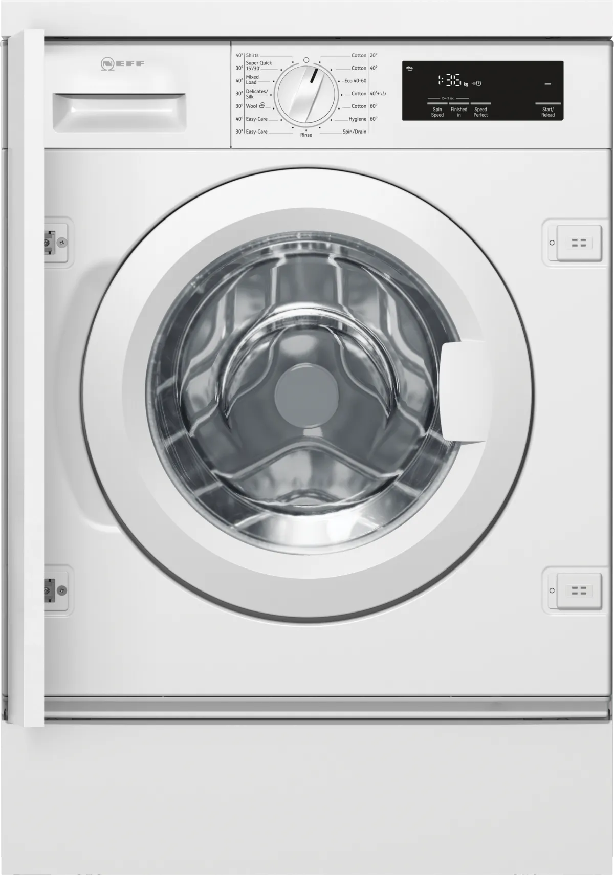 Neff W543BX2GB Integrated Washing Machine, 8kg, 1400 Spin, White, C Rated