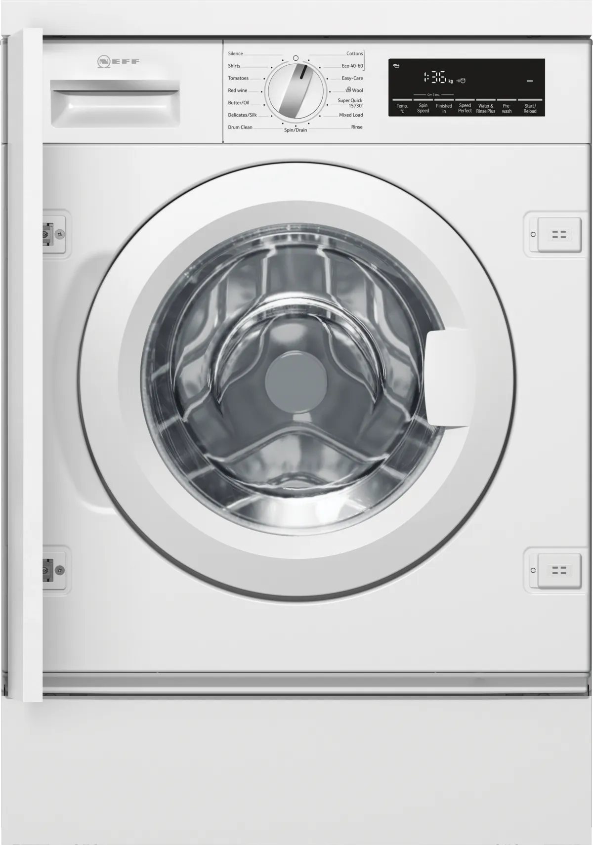 Neff W544BX2GB Integrated Washing Machine, 8kg, 1400 Spin, White, C Rated
