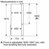 Siemens KF96NAXEAG iQ300 American Fridge Freezer, Non-Plumbed, Black, E Rated