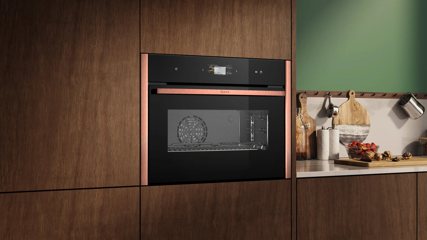 Neff C29FS3AY0 N 90, Built-in compact oven with steam function, 60 x 45 cm, Flex Design