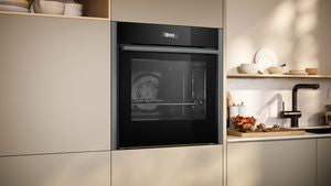 Neff N70 Slide and Hide B54CR71G0B Built-In Electric Single Oven, Graphite Grey with Pyrolytic Cleaning, A+ Rated