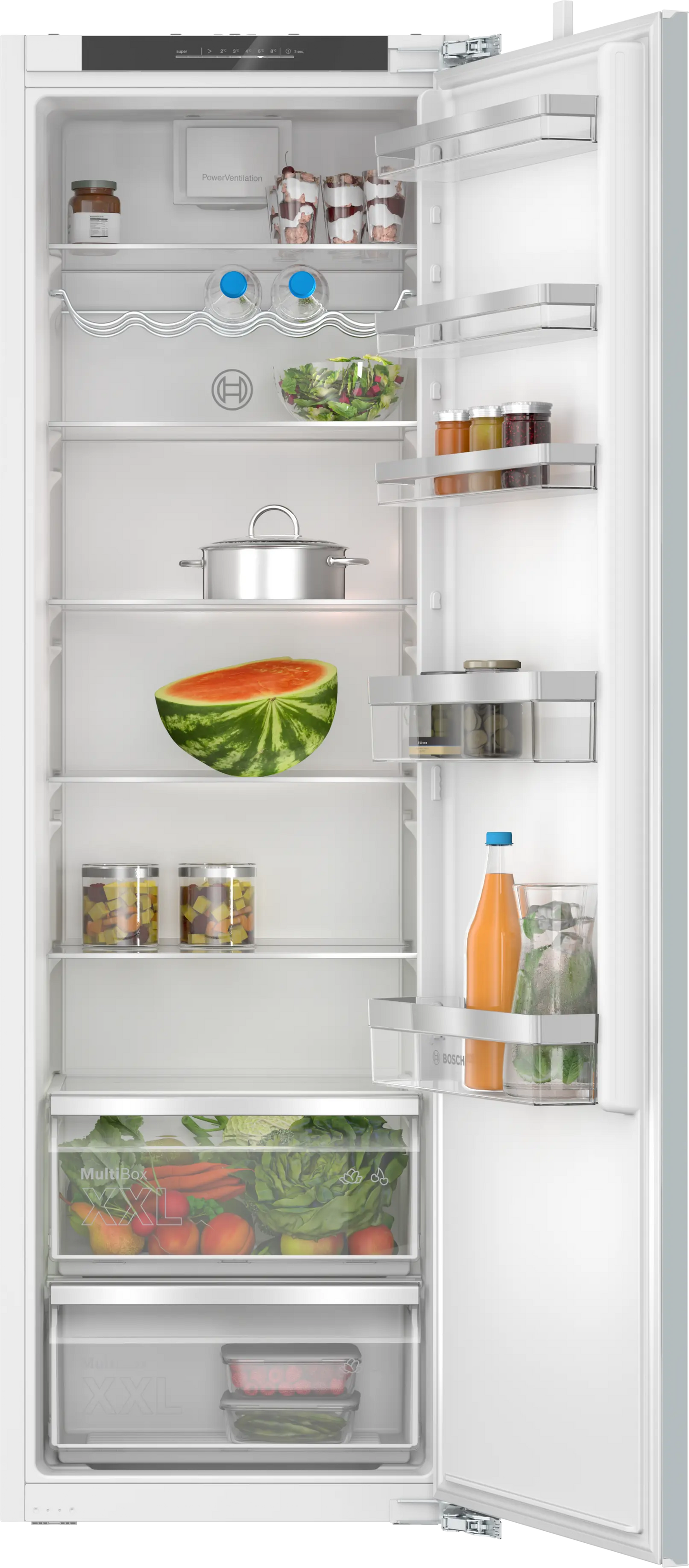 Bosch KIR81VFE0G Series 4 Built-In Larder Fridge, Fixed Hinge, E Rated