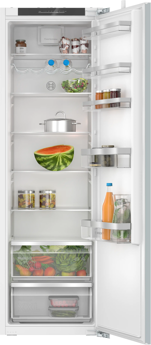 Bosch KIR81VFE0G Series 4 Built-In Larder Fridge, Fixed Hinge, E Rated