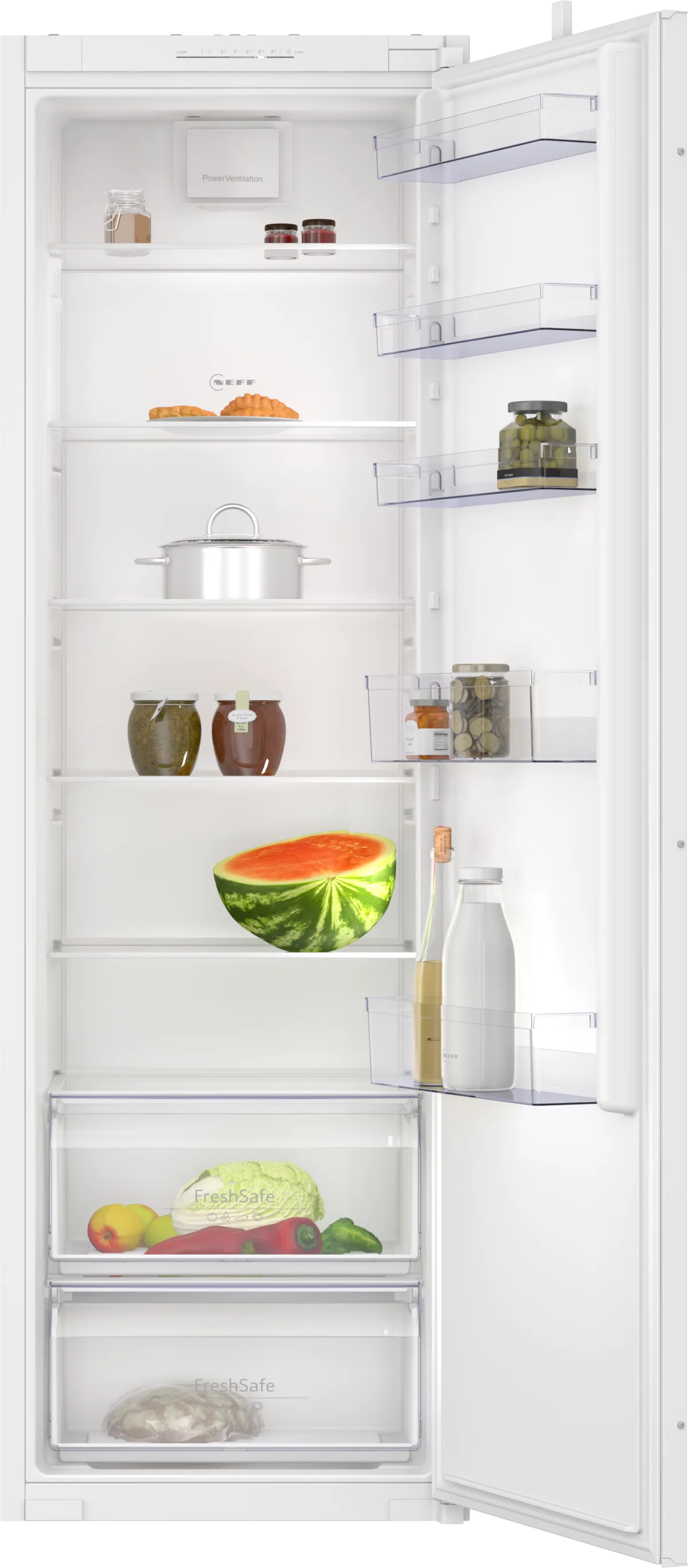 Neff KI1811SE0G N30 Built-In Larder Fridge, Sliding Hinge, E Rated