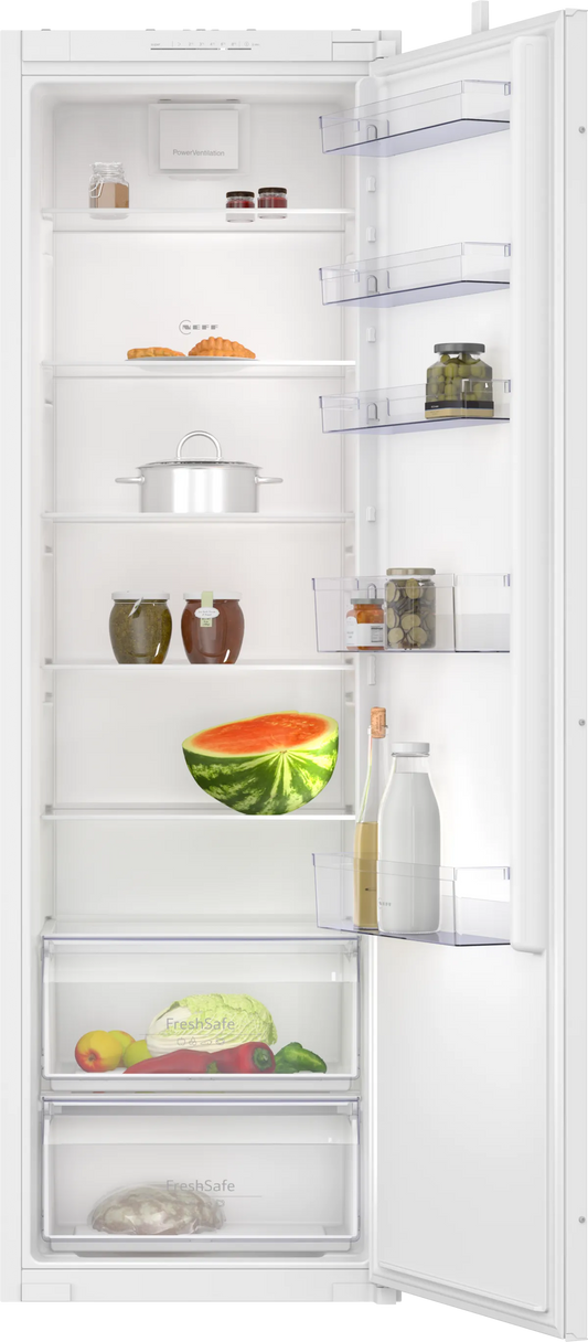 Neff KI1811SE0G N30 Built-In Larder Fridge, Sliding Hinge, E Rated
