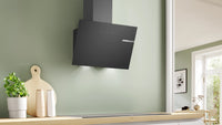 Bosch DWK65DK60B Series 2 60cm Chimney Cooker Hood, Black, A Rated