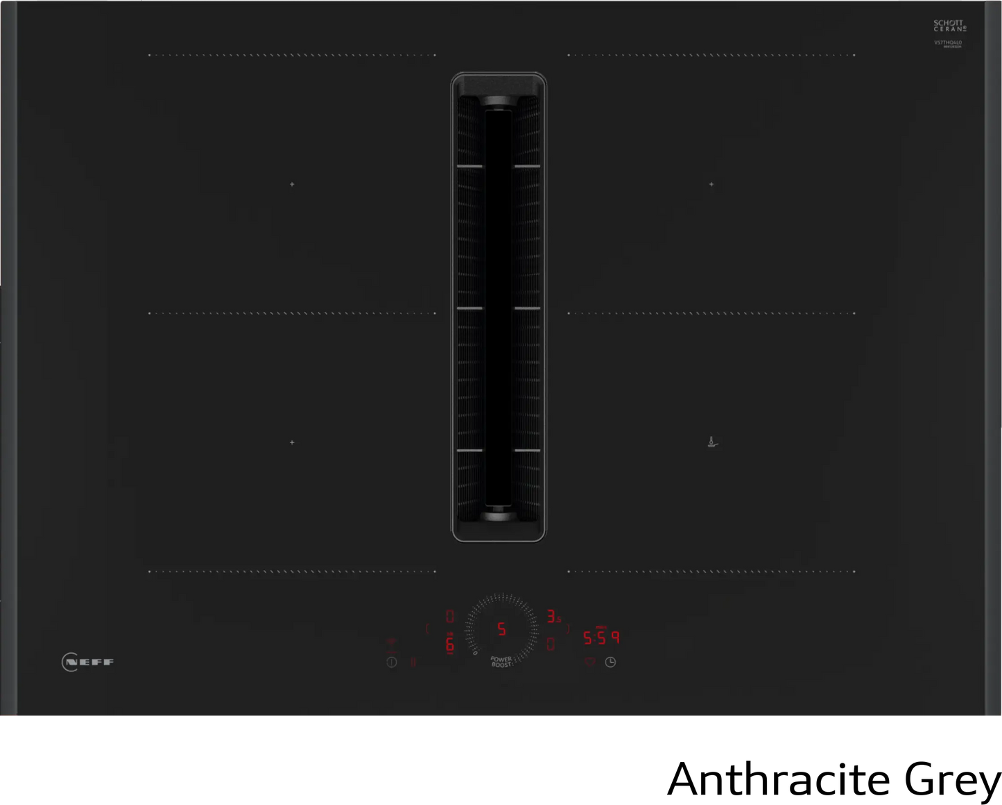 Neff V57YHQ4C0 N70, Induction hob with integrated ventilation system, 70 cm, Flex Design