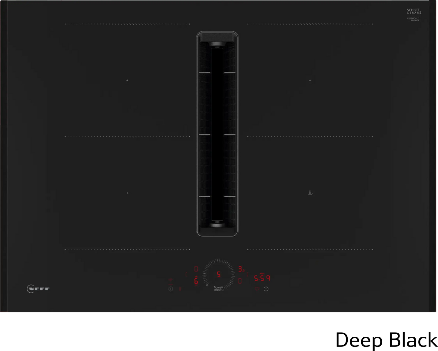 Neff V57YHQ4C0 N70, Induction hob with integrated ventilation system, 70 cm, Flex Design