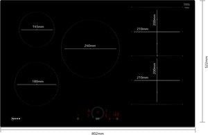 Neff T68FHV4L0 N70 80cm Induction Hob, Black
