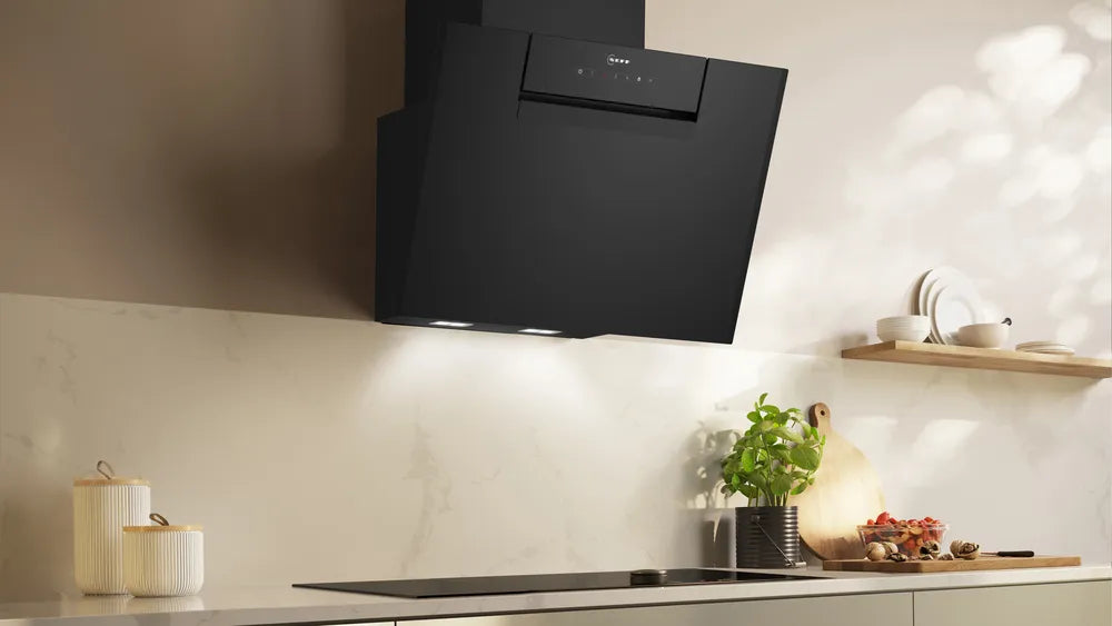 Neff D65IFN1S0B N50 60cm Chimney Cooker Hood, Black, A+ Rated