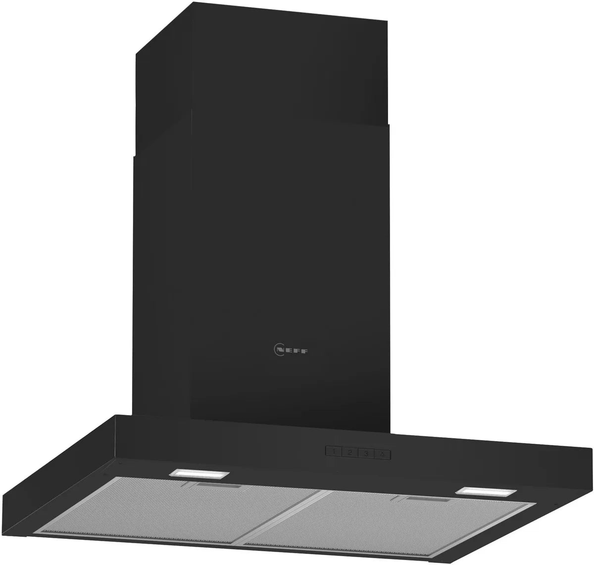 Neff D62BBC0S0B N30 60cm Chimney Cooker Hood, Black, D Rated