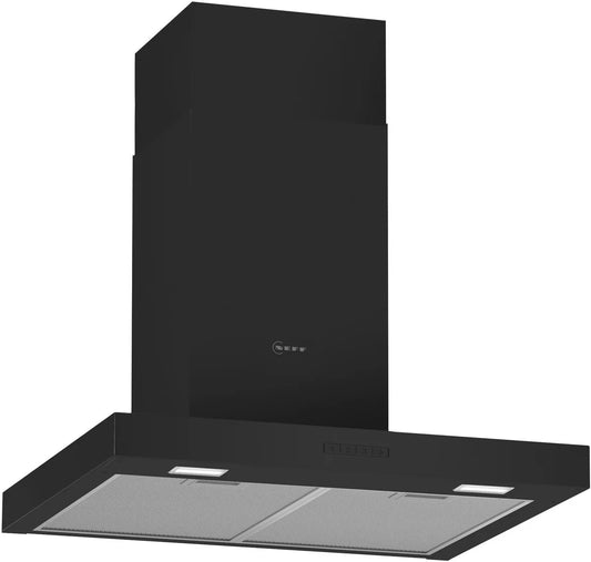 Neff D62BBC0S0B N30 60cm Chimney Cooker Hood, Black, D Rated