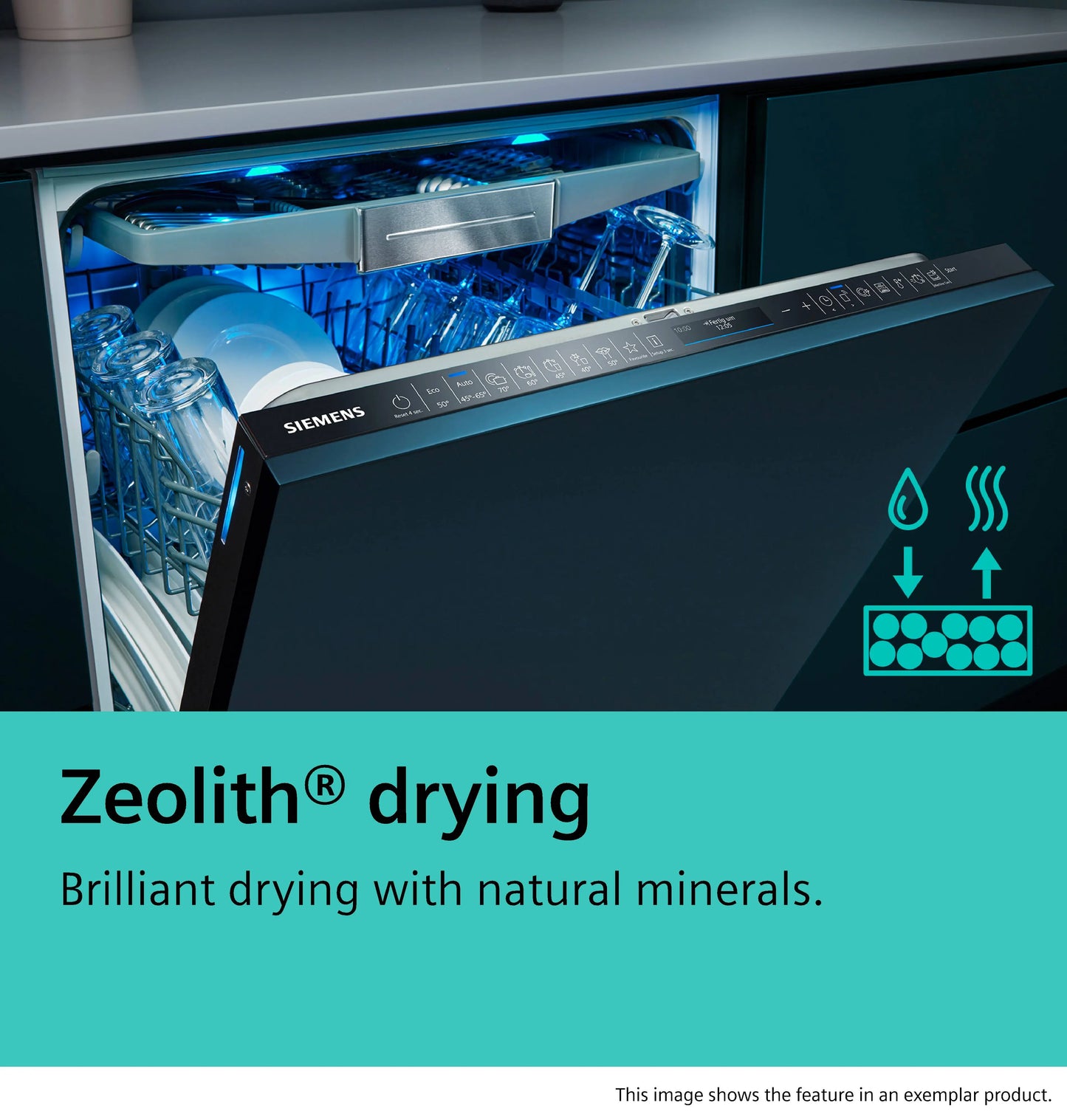 Siemens iQ500 SN95YX02CG Fully Integrated Dishwasher with Zeolith Drying, Vario Hinge