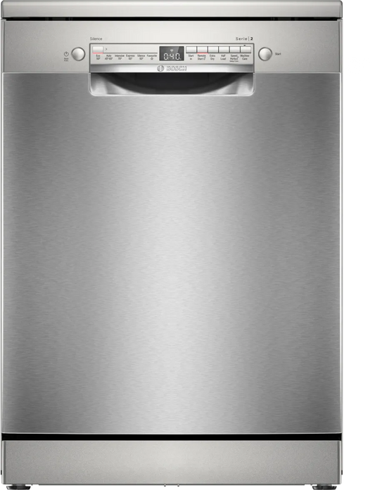 Bosch SMS2HVI67G Series 2 Dishwasher, 14 Place Settings, Silver, D Rated
