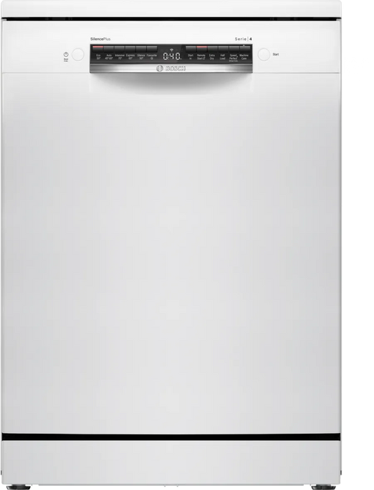 Bosch SMS4EMW06G Series 4 Dishwasher, 14 Place Settings, White, B Rated