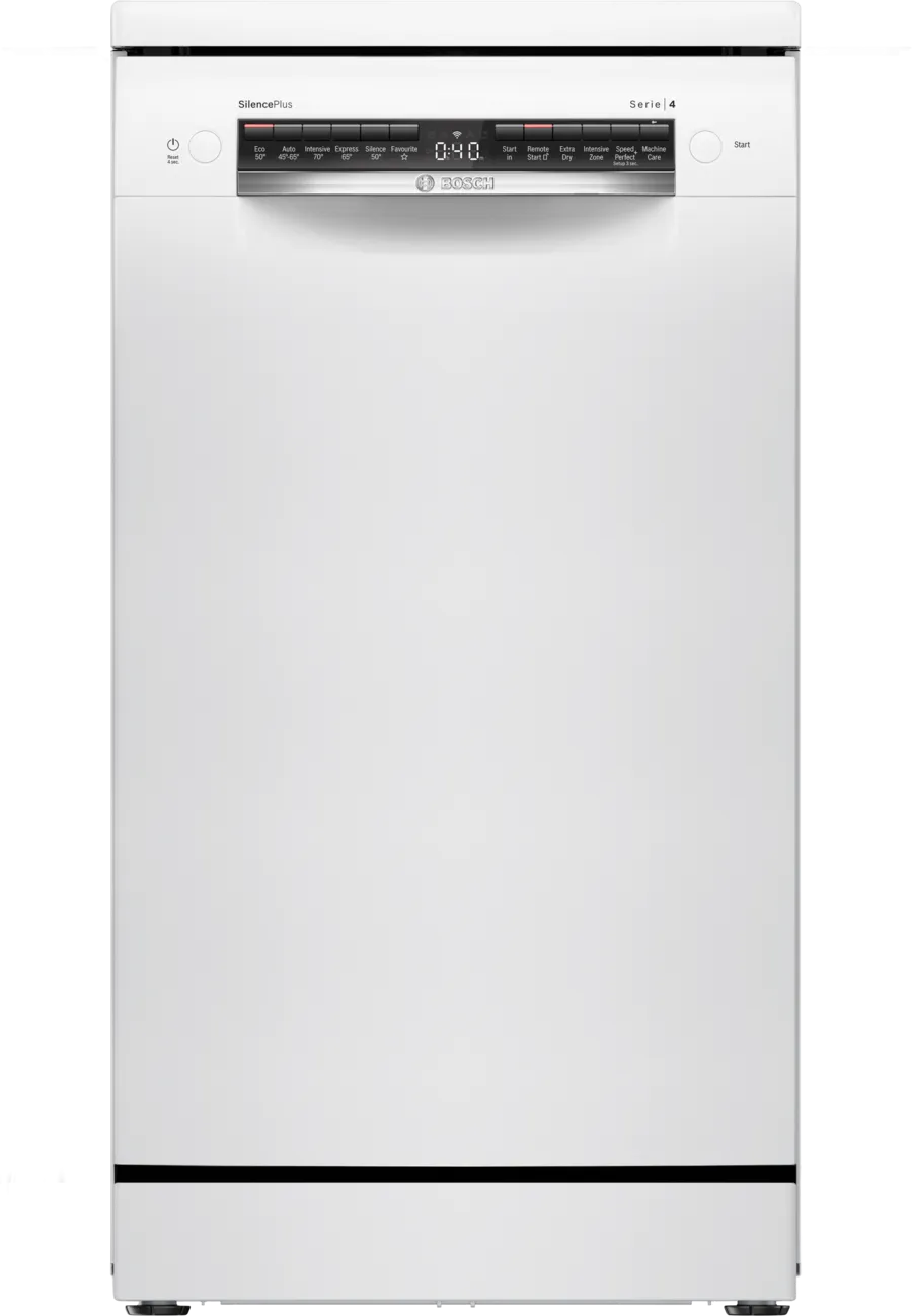 Bosch SPS4HMW49G Series 4 Slimline Dishwasher, 10 Place Settings, White, E Rated