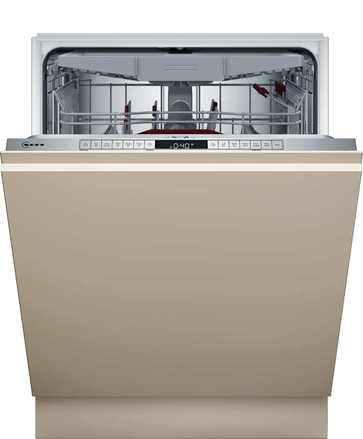 Neff S195HCX02G N50 Fully Integrated Dishwasher, 14 Place Settings, D Rated