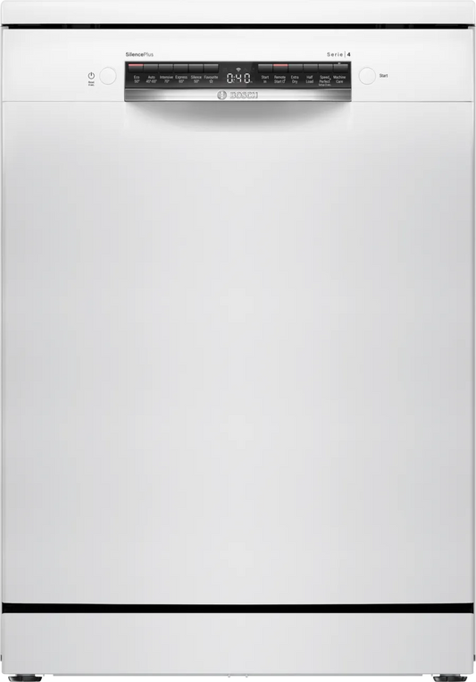 Bosch SMS4EKW06G Series 4 Dishwasher, 13 Place Settings, White, B Rated