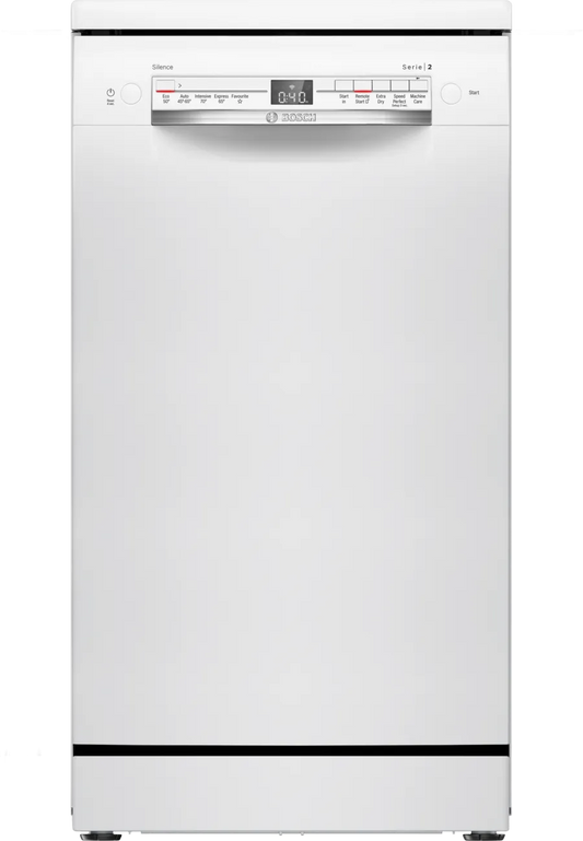 Bosch SPS2IKW01G Series 2 Slimline Dishwasher, 9 Place Settings, White, F Rated